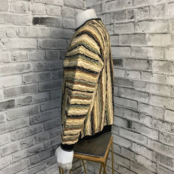 Vintage 90s Tundra 3D Knit Crewneck Grandpa Dad Sweater - Picture 6 of 12